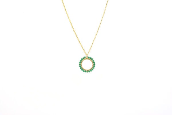 Collier met chrome diopsiet in circle