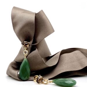 Nilia, oorsieraad groene agaat