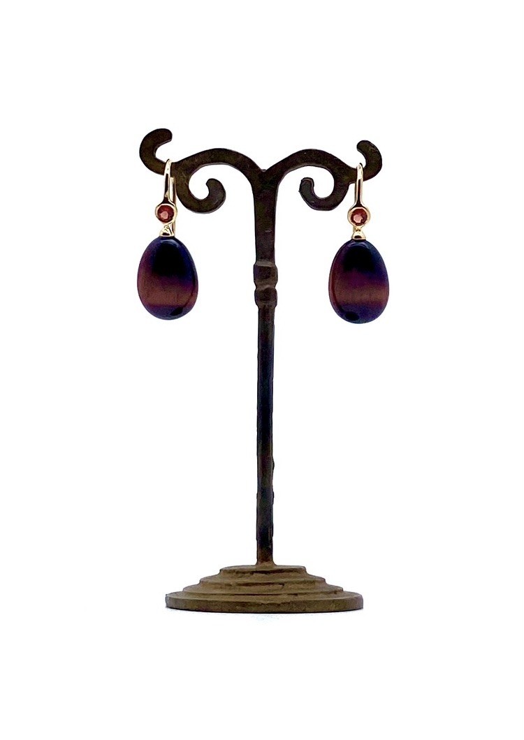 Naomi, oorsieraad tijgeroog