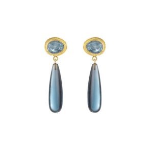 Clara, oorsieraad blauwe quartz