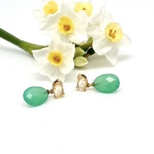 Nena, oorsieraad chrysopraas