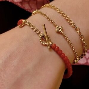 Beq, armband koraal
